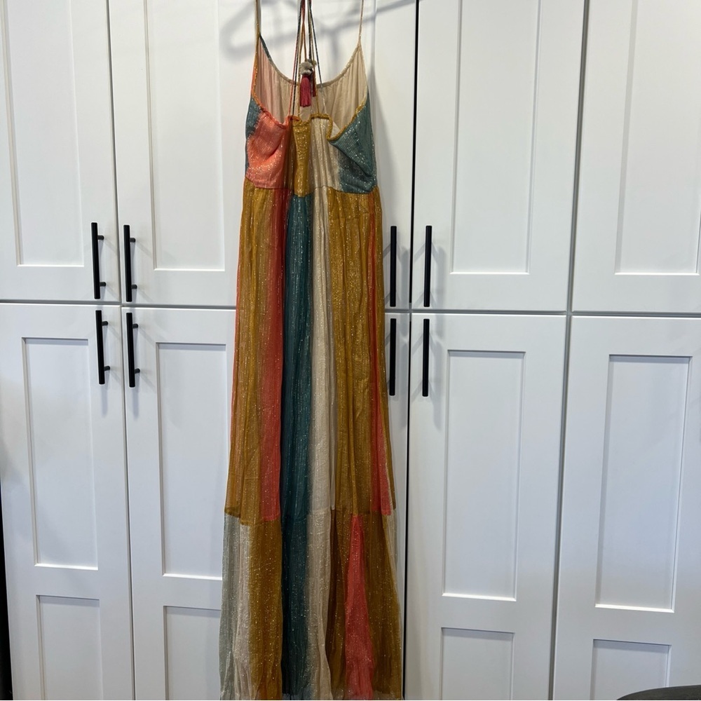 lovestitch Multicolor Striped Backless Maxi Dress - Picture 4 of 10